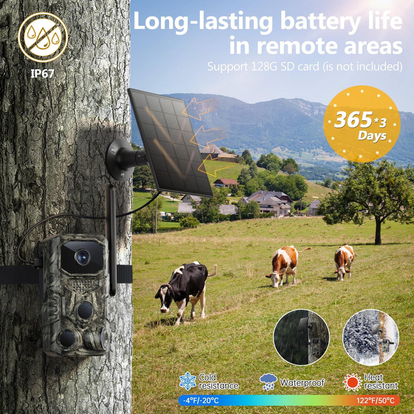 4G GPS Hunting Outdoor Trail Camera Wide Angle 4MP Camouflage Wildlife