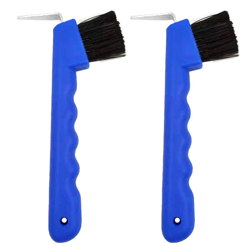 2 Pcs Horse Hoof Pick with Brush Non-Slip Handle Horse Hoof Cleaner