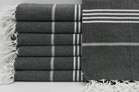 Black Monaco Turkish Towel