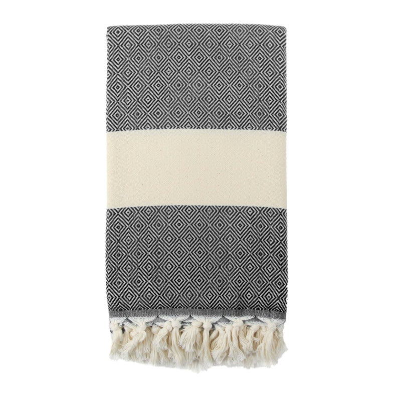 Venice Black Turkish Towel
