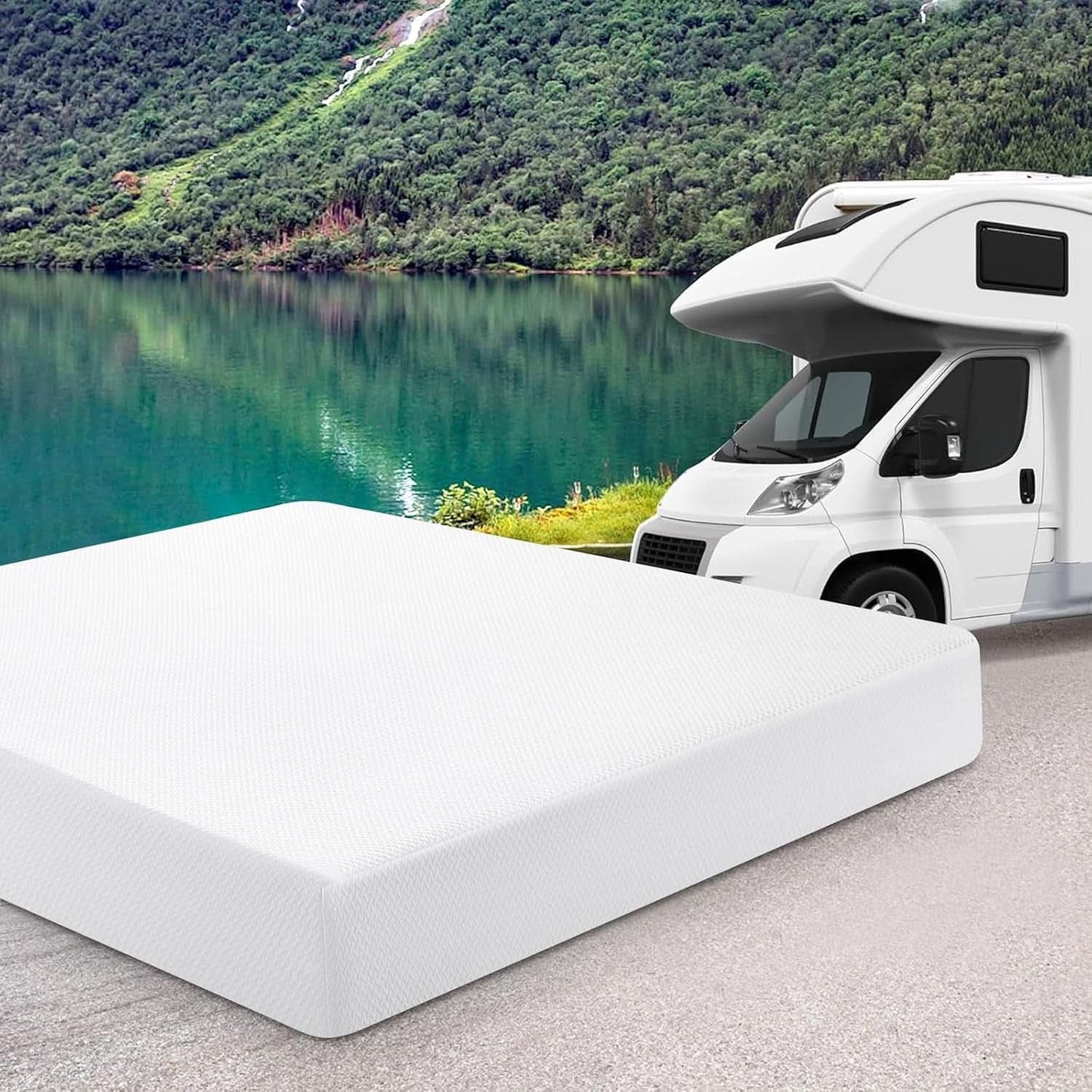 Short Queen 10 Inch RV Mattress with Cooling Foam