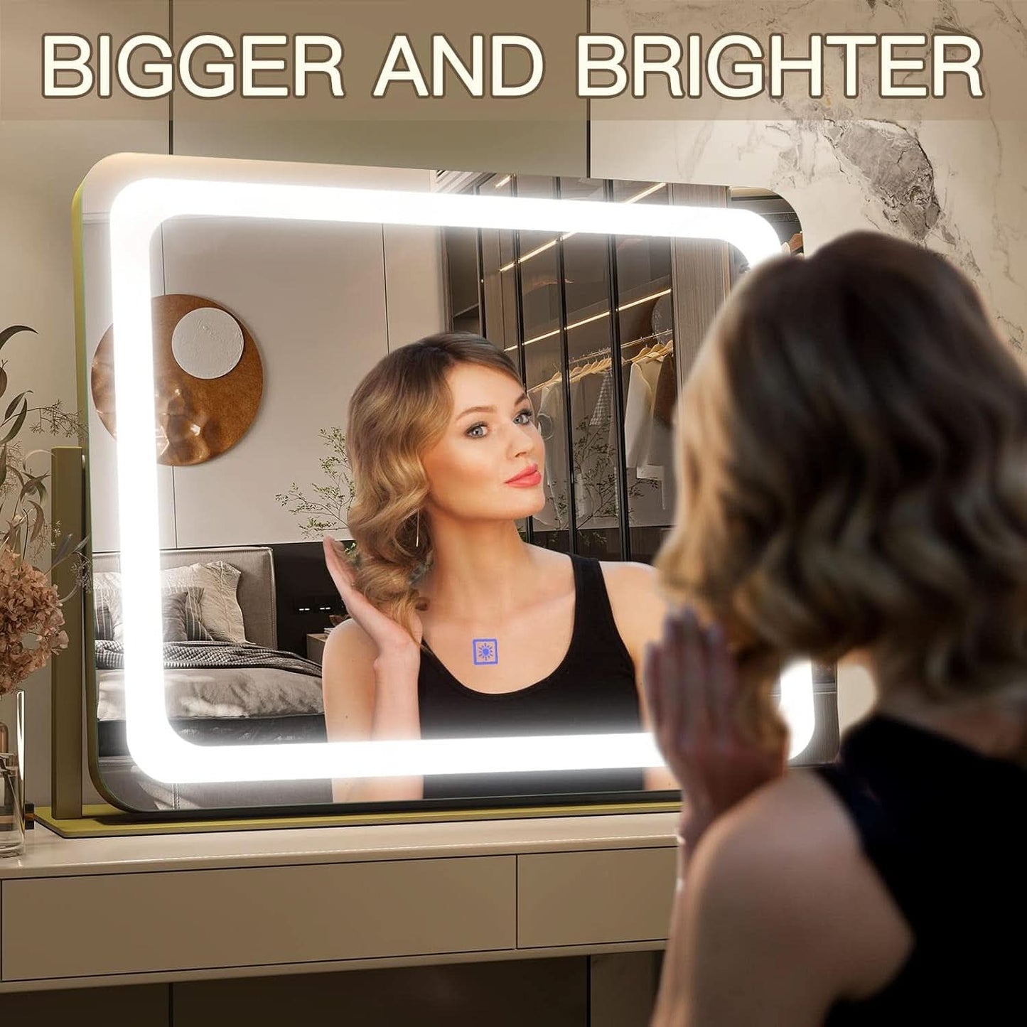 Vanity Mirror With LED Lighting 22x19Inches Edition