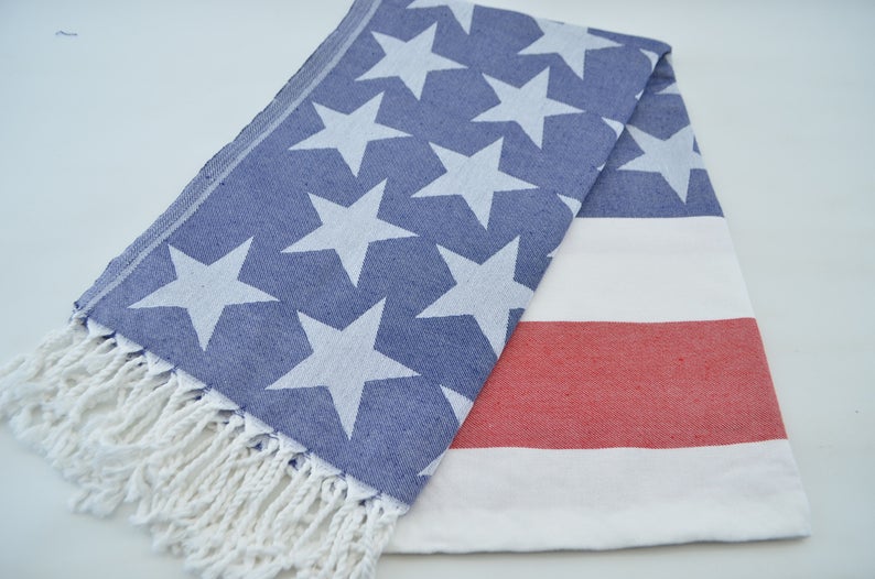 American Flag Turkish Cotton Towel