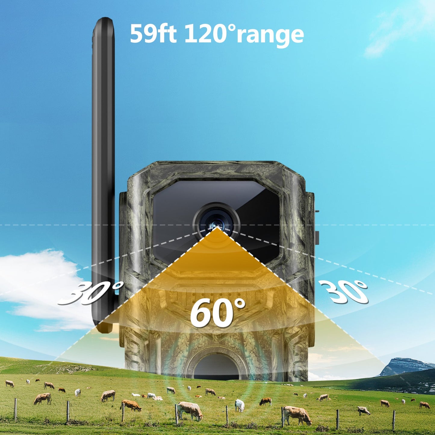 4G GPS Hunting Outdoor Trail Camera Wide Angle 4MP Camouflage Wildlife