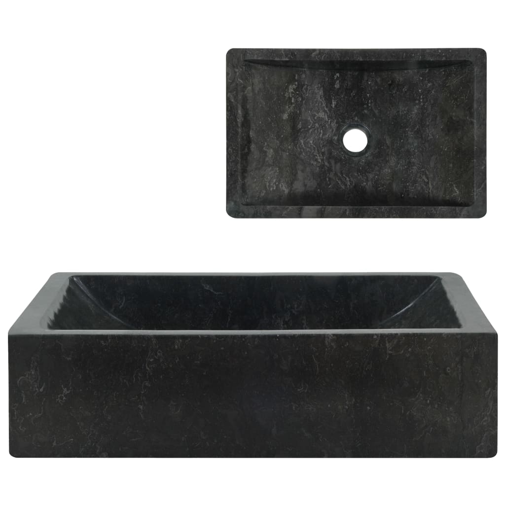 NNEVL Sink 45x30x12 cm Marble Black