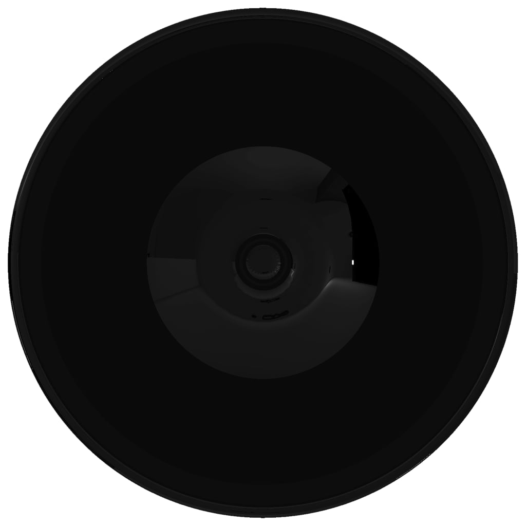 NNEVL Ceramic Bathroom Sink Basin Black Round