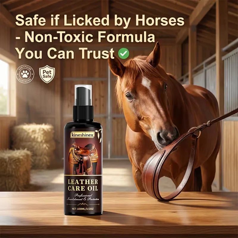 Saddle Care Oil Long-lasting Maintenance for Tack Softens,Protects and