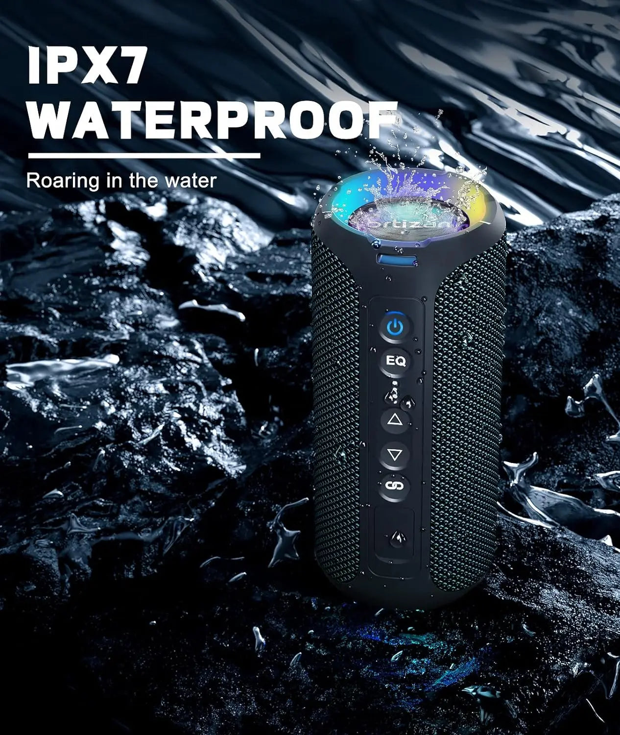 Bluetooth Speaker 40W Stereo Sound Black