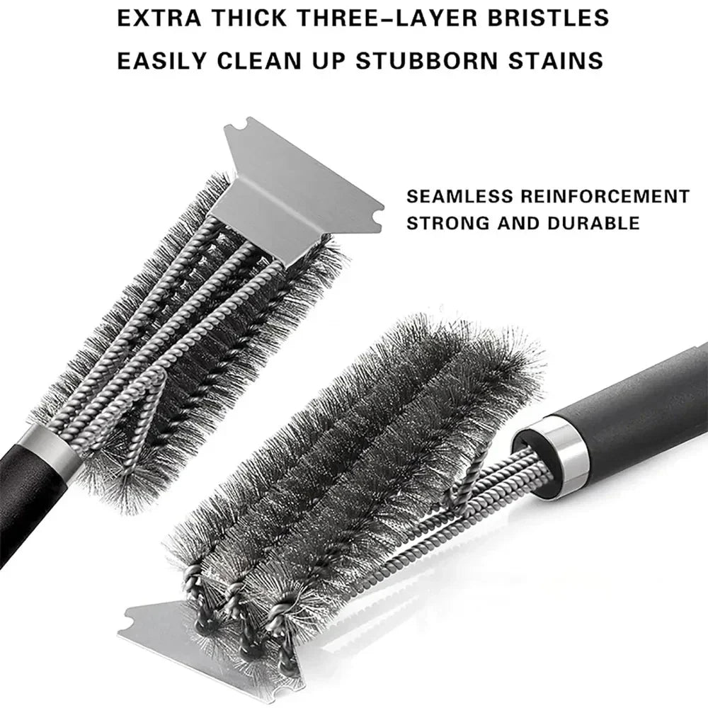 2PCS Grill Brush Scraper Silver