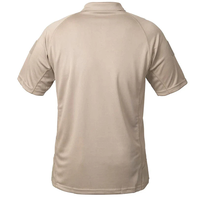 Men's Short Sleeve Polo Shirts Summer Tactical Polo with Zip Pocket Outdoor Hiking Golf Shirt Big Plus Size USA Size-1