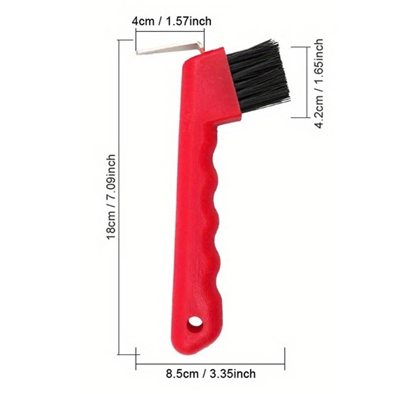 2 Pcs Horse Hoof Pick with Brush Non-Slip Handle Horse Hoof Cleaner