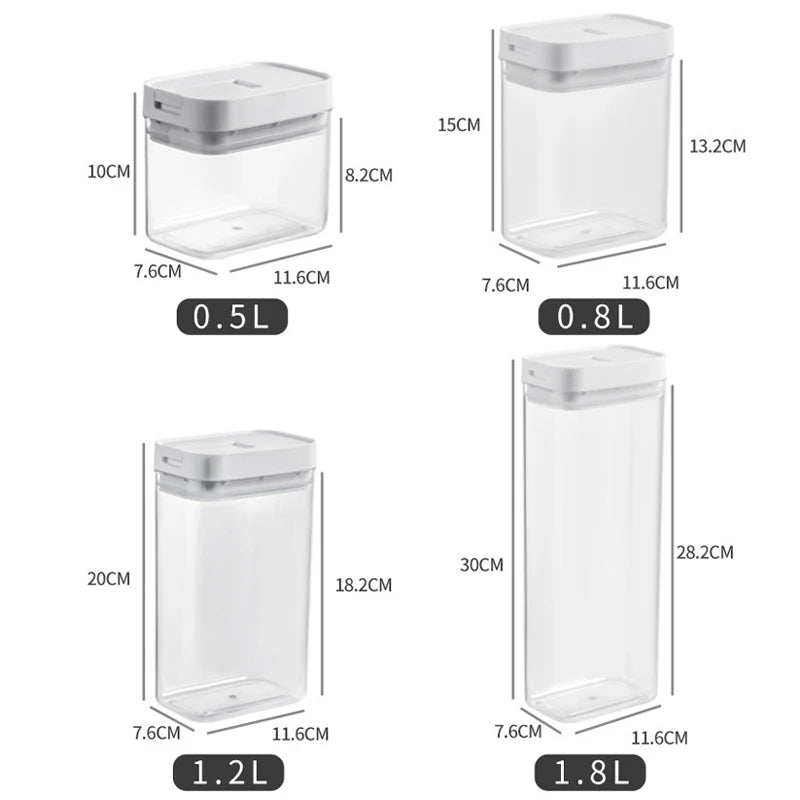 Pasta Storage Box Transparent Plastic Grain Seal Tank Spaghetti