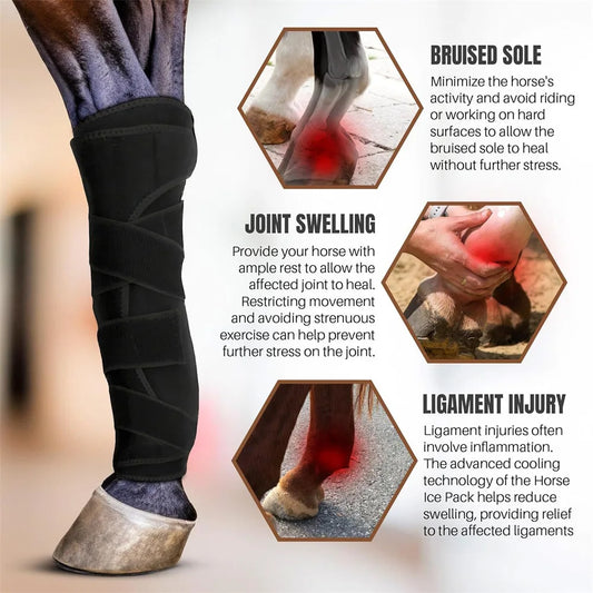 2PCS Horse Legging Boots Anti-Collision Diving Material Soft Shock
