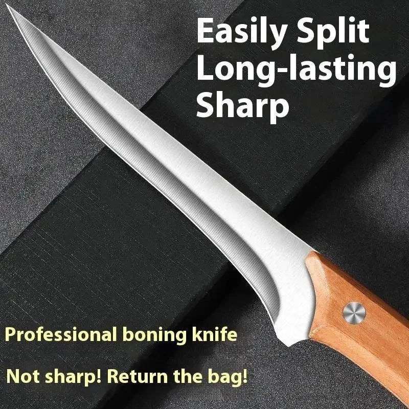 Stainless Steel Fillet Boning Knife Professional Chef's Kitchen Knife