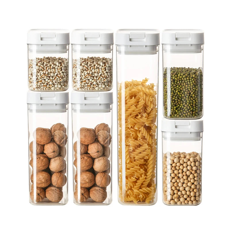 Pasta Storage Box Transparent Plastic Grain Seal Tank Spaghetti