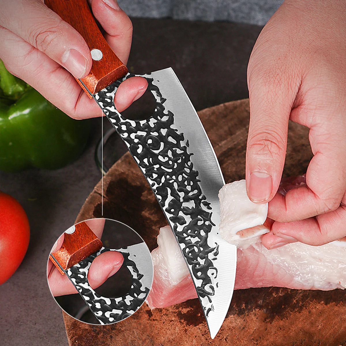 Handmade Forged Kitchen Knife Butcher Knife Boning Knives Meat Cleaver