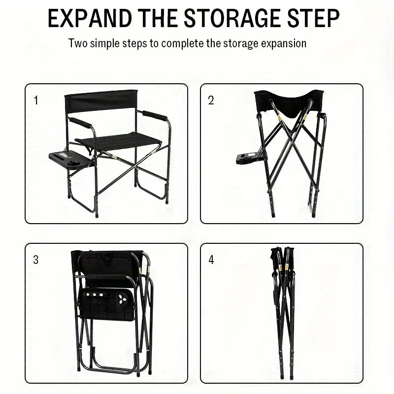 Outdoor Folding Chair with Side Table - Your Versatile Camping Companion