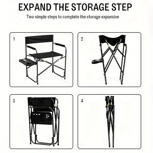 Outdoor Folding Chair with Side Table - Your Versatile Camping Companion