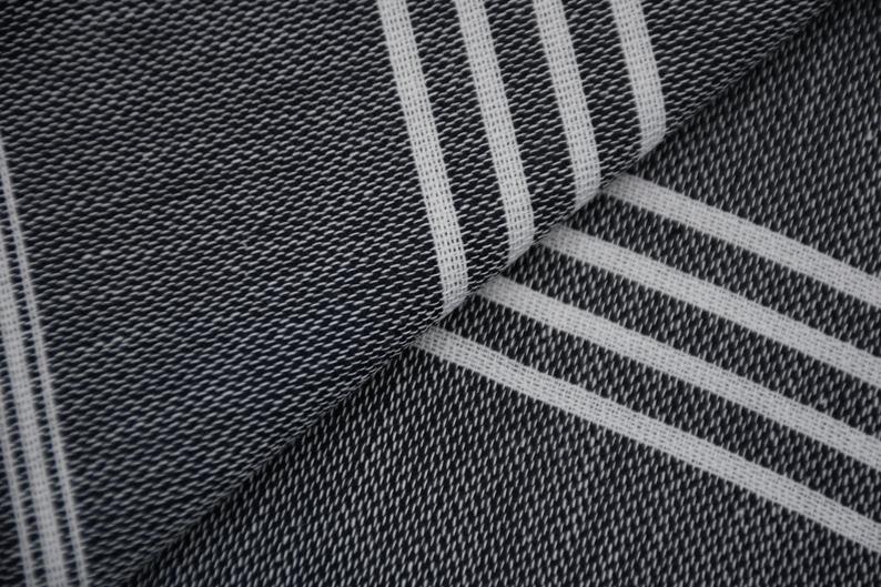 Black Monaco Turkish Towel