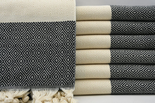 Venice Black Turkish Towel