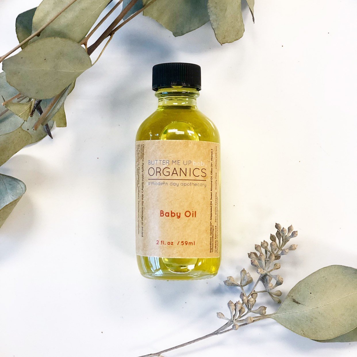 Organic Nourishing Baby Massage & Body Oil (2oz)