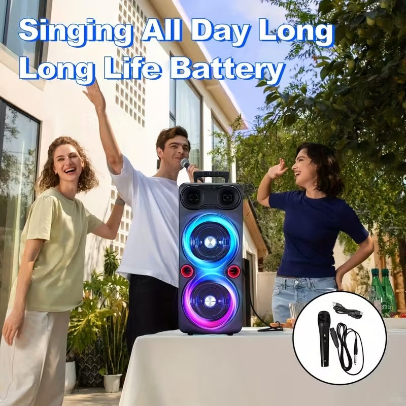Wireless Party Speaker with RGB Bass Sound